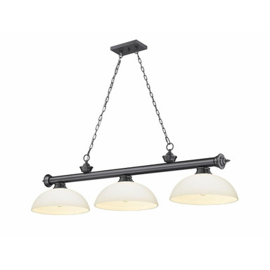 Cordon 3 Light Billiard 13.5 x 14 Inch by Z-Lite 2306-3BP-DMO14 - 2306-3BP-DMO14
