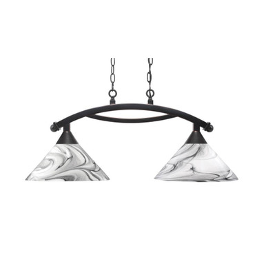 Bow 2 Light Island 12.25 Inch Tall and 30 Inch Length by Toltec - 872-DG-314