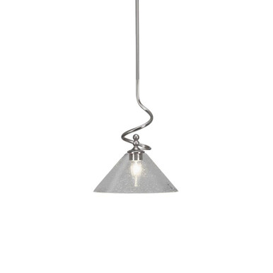 Capri 1 Light Small Stem Hung Pendant 15.25 Inch Tall by Toltec - 901-BN-304