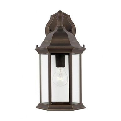 Sevier 1 Light Clear Glass Outdoor Wall Mount 15.88 Inch Tall by Generation - 8938701