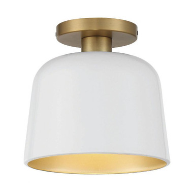 1 Light 9 Inch Wide Vintage Semi Flush Mount by Meridian - M60067