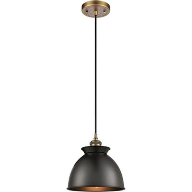 Adirondack 1 Light Small Pendant by Innovations - 516-1P-BB-M14-BK