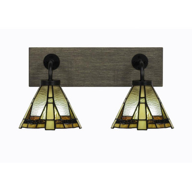 Oxbridge 2 Light Vanity Light 17.5 Inches Length by Toltec - 1772-MBDW-9345