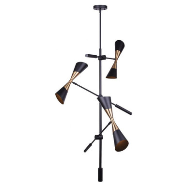 Emlen 6 Light Large Chandelier by Canarm - ICH1073A06BKG