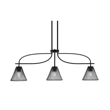 Cavella 3 Light Small Island Pendant 13.5 Inch Tall by Toltec - 3936-MB-805