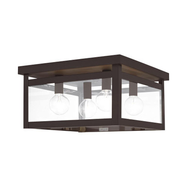 Milford 4 Light 11 Inch Wide Flush Mount by Livex - 4032