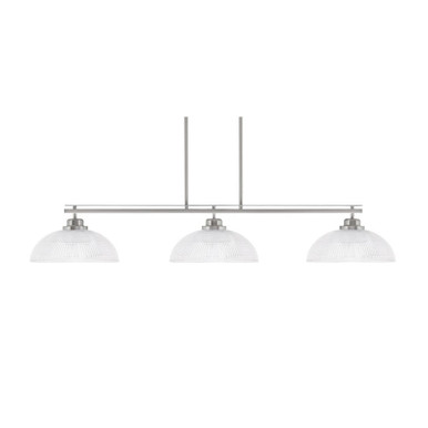 Odyssey 3 Light Medium Linear Island Pendant 52.5 Inch Length by Toltec - 2633-BN-540