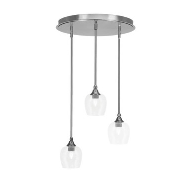 Empire 3 Light Cluster Pendalier 10 x 18 Inch by Toltec 2183-BN-4810 - 2183-BN-4810