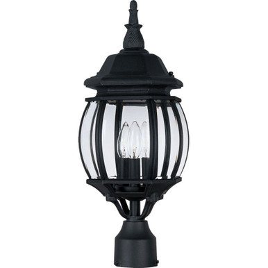 Crown Hill Three Light Outdoor Post Mount by Maxim  - 1035BK