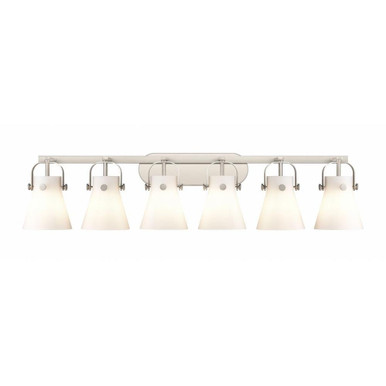 Pilaster II Cone 6 Light Bath Vanity 45.5 Inch Wide by Innovations - 423-6W-G411-6