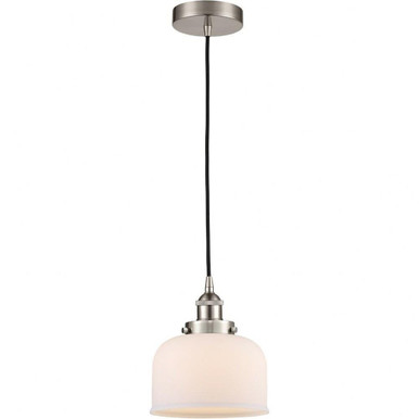 Bell 1 Light Mini Pendant 10 x 8 Inch by Innovations 616-1PH-SN-G71 - 616-1PH-SN-G71