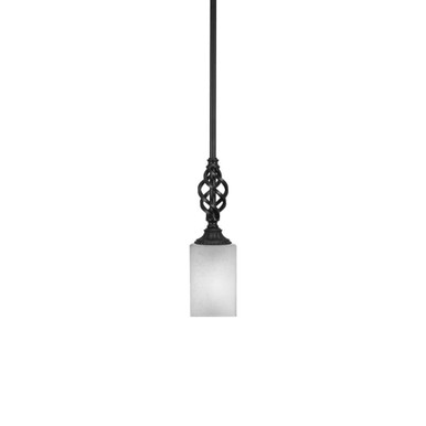 Elegante 1 Light Steel Mini Pendant 12 Inch Tall by Toltec - 80-4-12-5