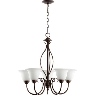 Spencer 5 Light Medium Chandelier by Quorum - 6010-5