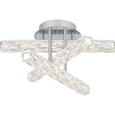 Comet LED 18 Inch Wide Semi Flush Mount by Quoizel - PCCME1718C