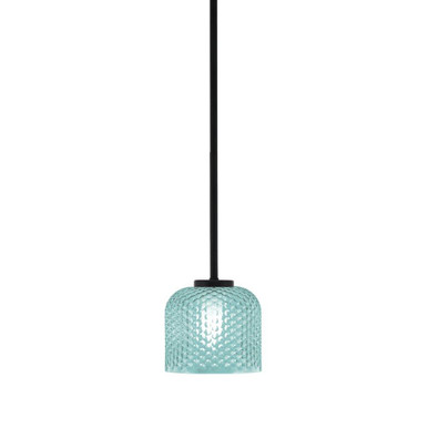 Sandia 1 Light Stem Mini Pendant 6 Inch Tall and 7 Inch Wide by Toltec - 6201-MB-4615