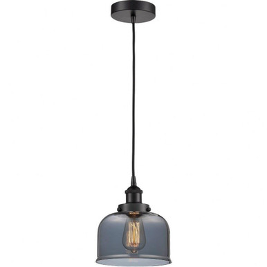 Bell 1 Light Mini Pendant 10 x 8 Inch by Innovations 616-1PH-BK-G73 - 616-1PH-BK-G73