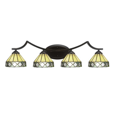 Zilo 4 Light Vanity Light 32.5 Inch Length by Toltec - 554-325-85-85