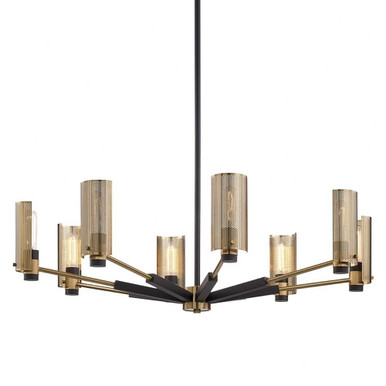 Pilsen 8 Up Light Oversized Chandelier by Troy - F6878-SFB/PBR