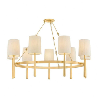 Bridgeton 9 Light Chandelier 18.25 Inch and 46 Inch Wide by Hudson Valley - 1779-AGB