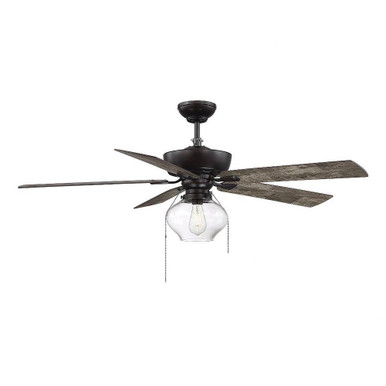 5 Blade Ceiling Fan with Light Kit 52 Inches Wide by BSH - 2583-BEL-1272530