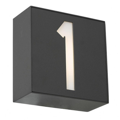 Numero 5.5W 1 LED Single Box 1 Number Light with Photocell by Abra - 50090NL-1-MB-Numero