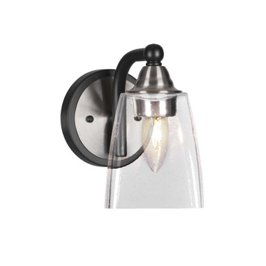 Paramount 1 Light Steel Wall Sconce 4.5 Inch Wide by Toltec - 3421-BN-460