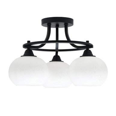 Paramount 3 Light 16 Inch Wide Semi Flush Mount by Toltec 3417-MB-212 - 3417-MB-212