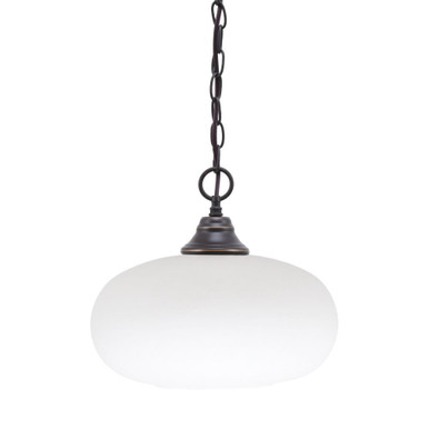 1 Light Medium Chain Hung Pendant 13 Inch Wide by Toltec - 10-13