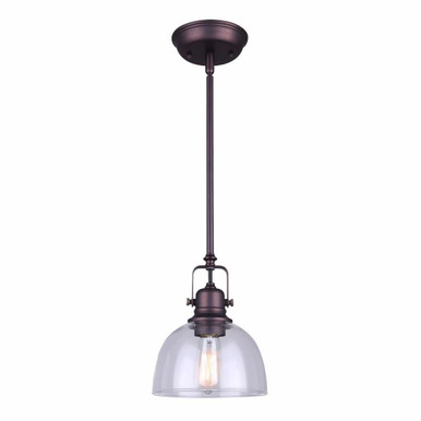 Rowan 1 Light Small Pendant 17.25 Inch Tall by Canarm Inc - IPL177B01RBG-A