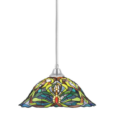 Any 1 Light Steel Large Pendant 19 Inch Wide by Toltec - 26-19-10-