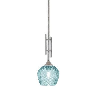 Uptowne 1 Light Small Stem Hung Pendant 18.25 Inch Tall by Toltec - 320-DG-4602