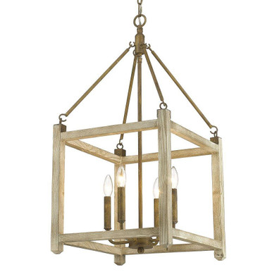 Orville 4 Light Pendant 32.5 Inch Tall and 16.25 Inch Wide by Golden - 0886-4P BC