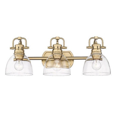 Duncan 3 Light Vanity Light 24.5 In Wide by Golden - 3602-BA3 BCB-CLR