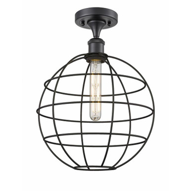 Lake Placid 1 Light 16.5 Inch Tall Semi Flush Mount by Innovations - 516-1C-CE-12
