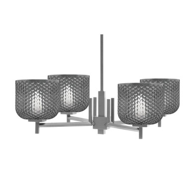 Franklin 4 Light Chandelier 7.25 Inch Tall and 28.25 Inch Wide by Toltec - 1204-725-2825