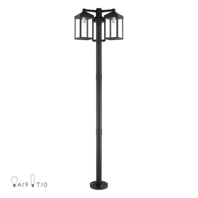 Nyack 3 Light Outdoor 3 Head Post Lantern 96.25 x 26 Inches by Livex - 20597