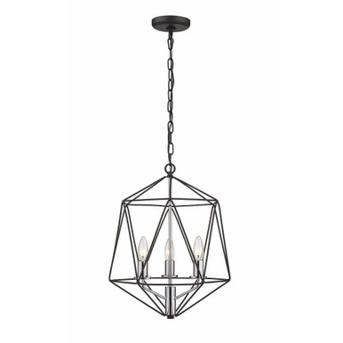 Geo 3 Light Small Chandelier by Z-Lite - 918-14MB-CH