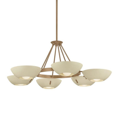 Alturas 6 Light Chandelier 15.75 Inch Tall and 40.5 Inch Wide by Troy - F2141-PBR/SSD