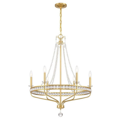 Seville 6 Light Chandelier 36.5 Inch Tall and 28 Inch Wide by Crystorama - SEV-1806-AG