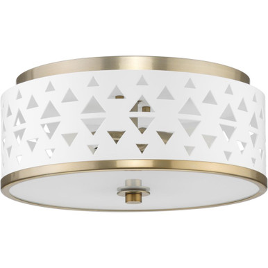 Yazzie 2 Light Flush Mount 5.63 Inch Tall and 12.5 Inch Wide by Progress - A350005-177