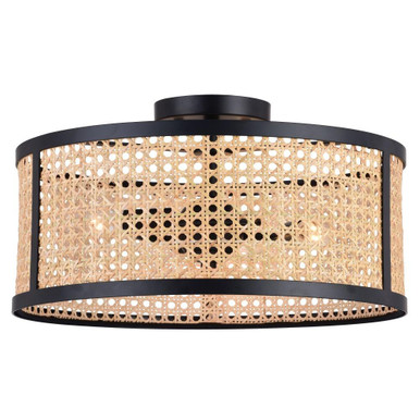 Berens 3 Light 15.5 Inch Wide Semi Flush Mount by Vaxcel - C0289