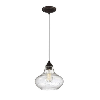 1 Light Mid Century Modern Small Pendant 10 Inch Tall by Meridian - M70080