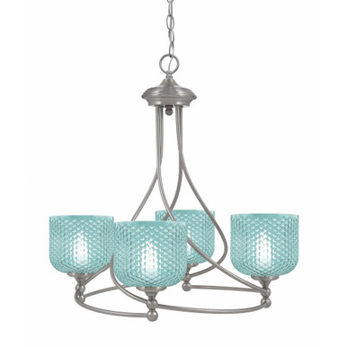 Capri 4 Light Up Chandelier 19.75 Inch Tall and 22.75 Inch Wide by Toltec - 904-46-1