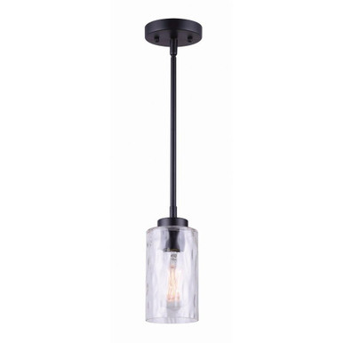 Newport 1 Light Mini Pendant by Canarm Inc - IPL754A01BK