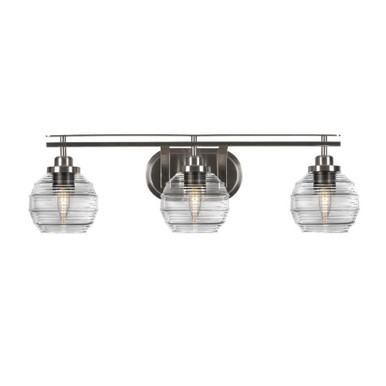 Odyssey 3 Light Vanity Light 27.75 Inch Length by Toltec - 2613-BN-4100