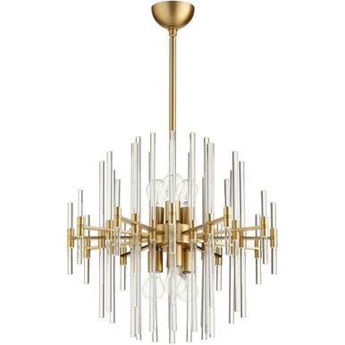 Quebec 6 Light Large Pendant 24.75 Inch Tall by Cyan - 09223