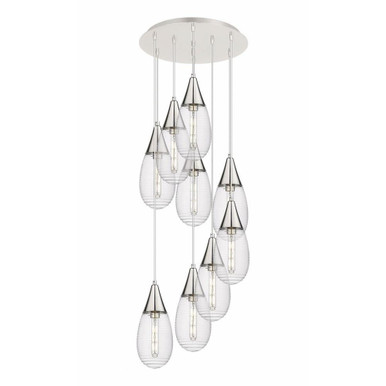 Malone 9 Light Cord Large Pendant by Innovations - 119-450-1P-G450-6