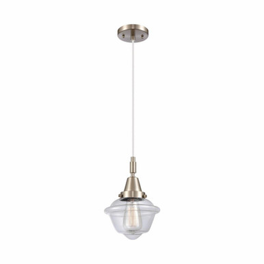 Oxford 1 Light Cord Hung Mini Pendant 9.13 Inch Tall by Innovations - 447-1P-SN-G532