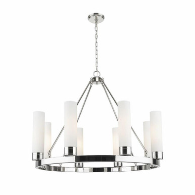 Boreas 8 Light 11 Inch Shade Chandelier 36 Inch Wide by Innovations - 617-8CR-G617-11