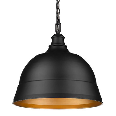 Rebel 2 Light Medium Pendant by Golden - 7313-L BLK